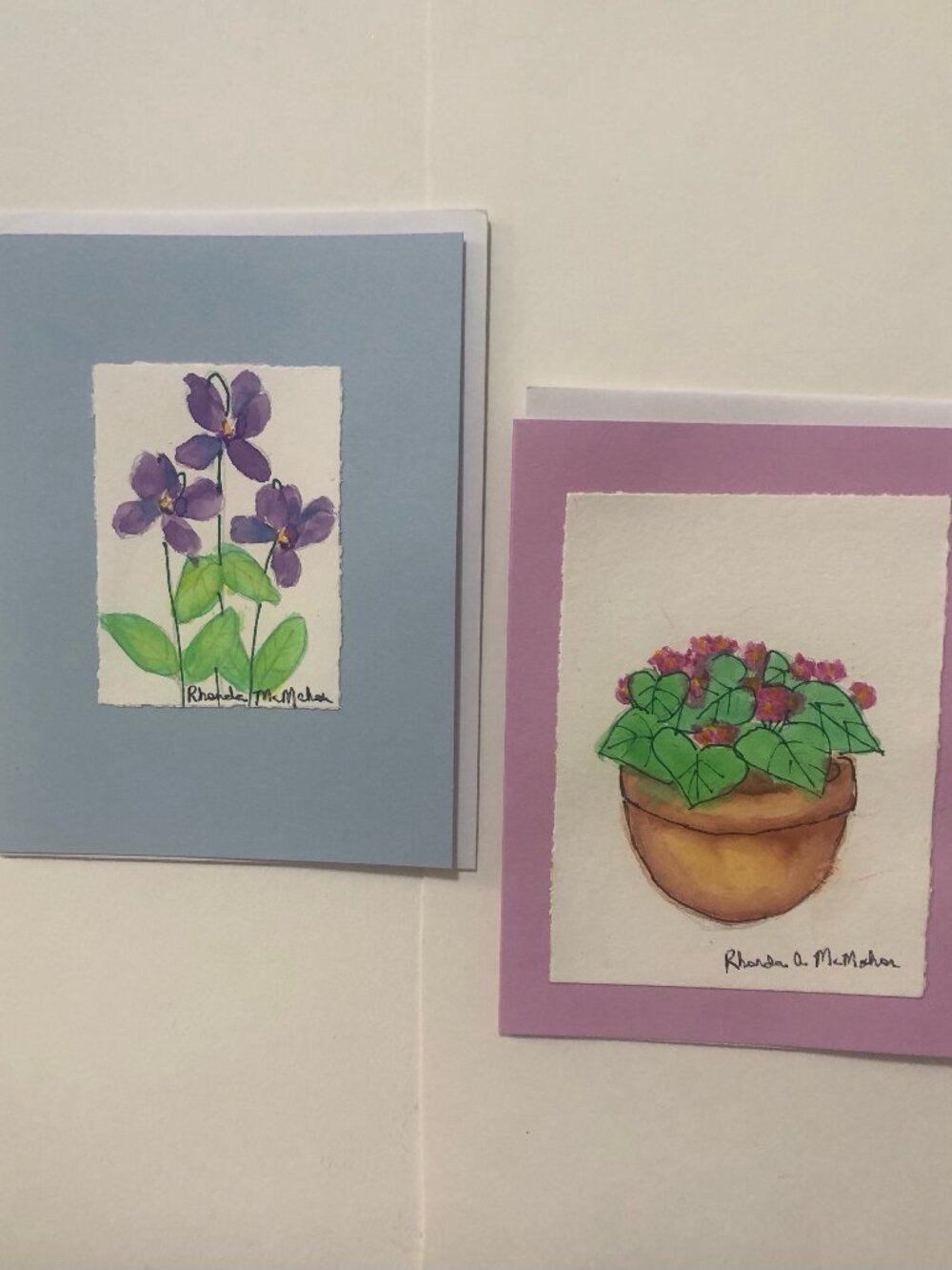 Floral Watercolor Cards with Envelopes